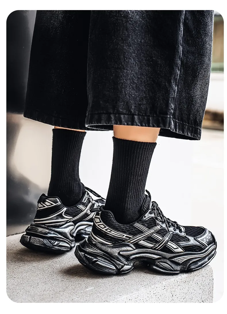 Scarpe chunky dad uomo nere e argento sneakers per fitness_voghion.com