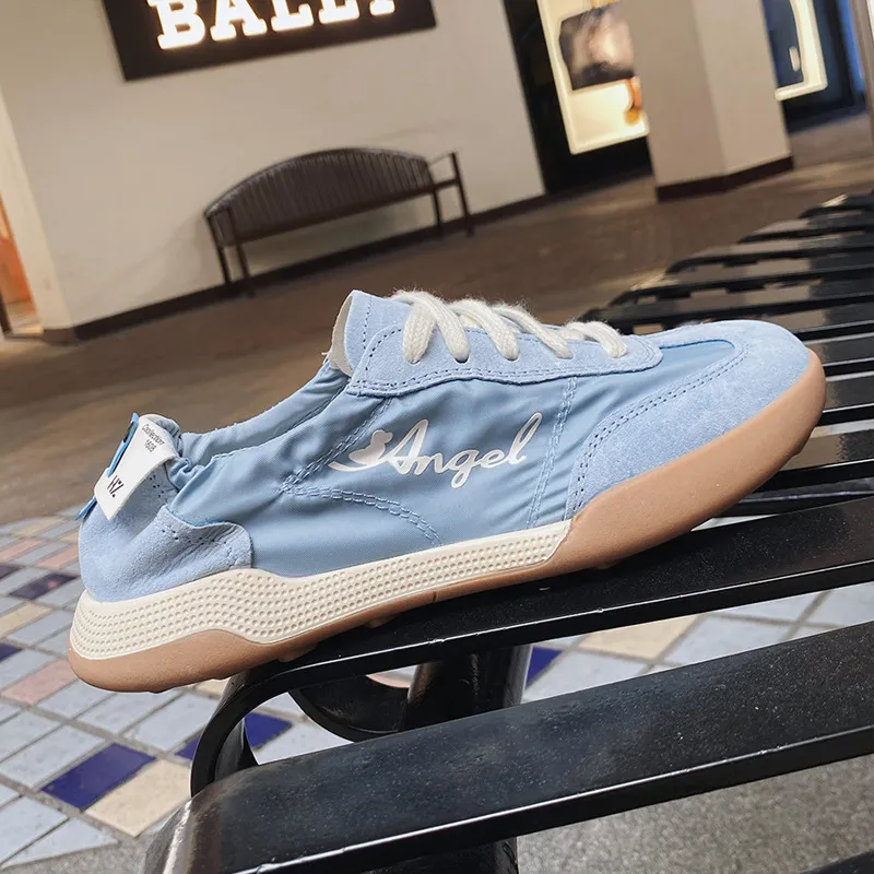 Luxury Premium 2026 Women's Genuine Leather Breathable German Trainer Sneakers Retro Agam Casual Shoes Ballet Style Flat_voghion.com