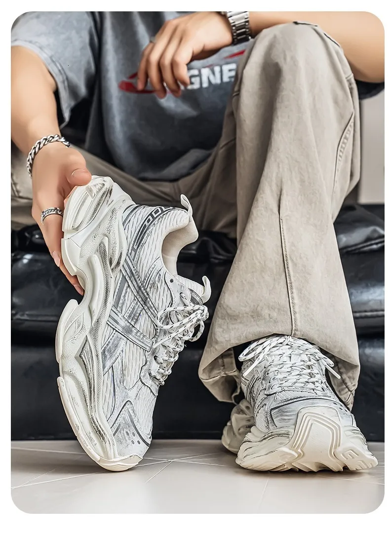 Scarpe chunky dad uomo nere e argento sneakers per fitness_voghion.com