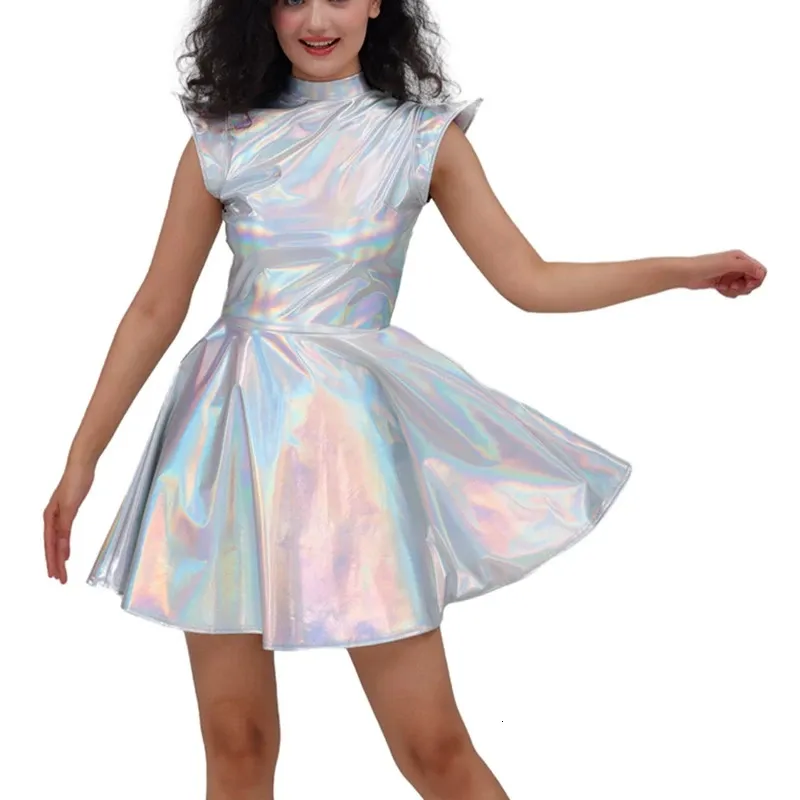 silver metallic dress outfit Athena Silver Metallic Cutout Drape Mini Dress  Ella Lisqu