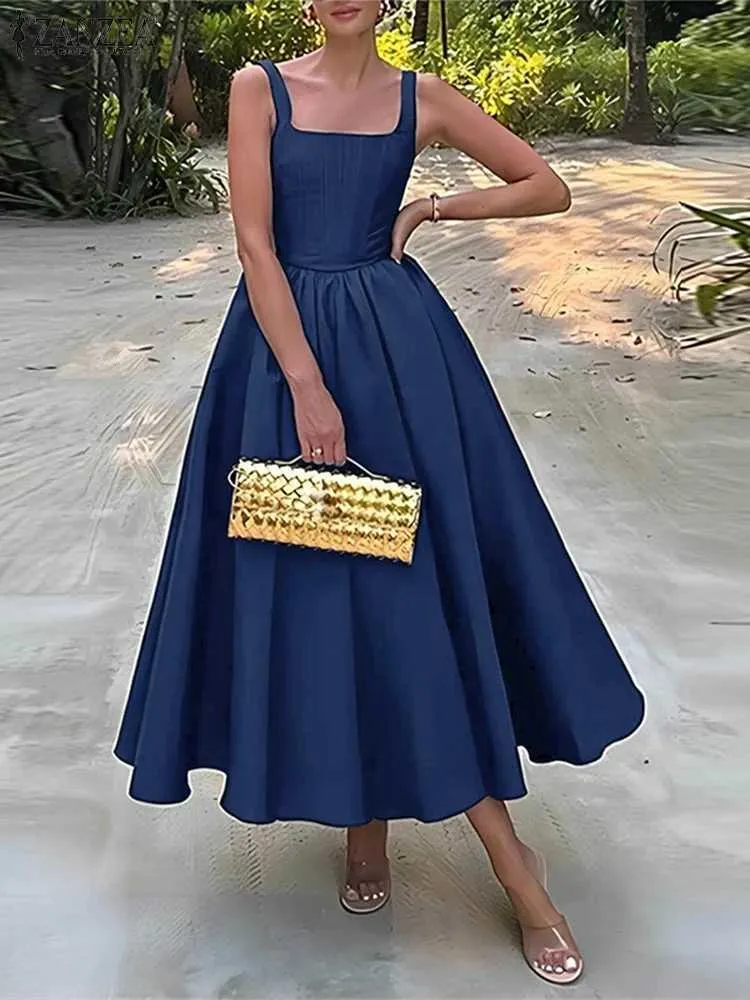 zanzea boho dress Satin Midi Sundress Women Bohemian Swing Dress... From Difnik, Rs.610.66 spring-dresses Size:XL / 42 The Alfred Angelo Bridal