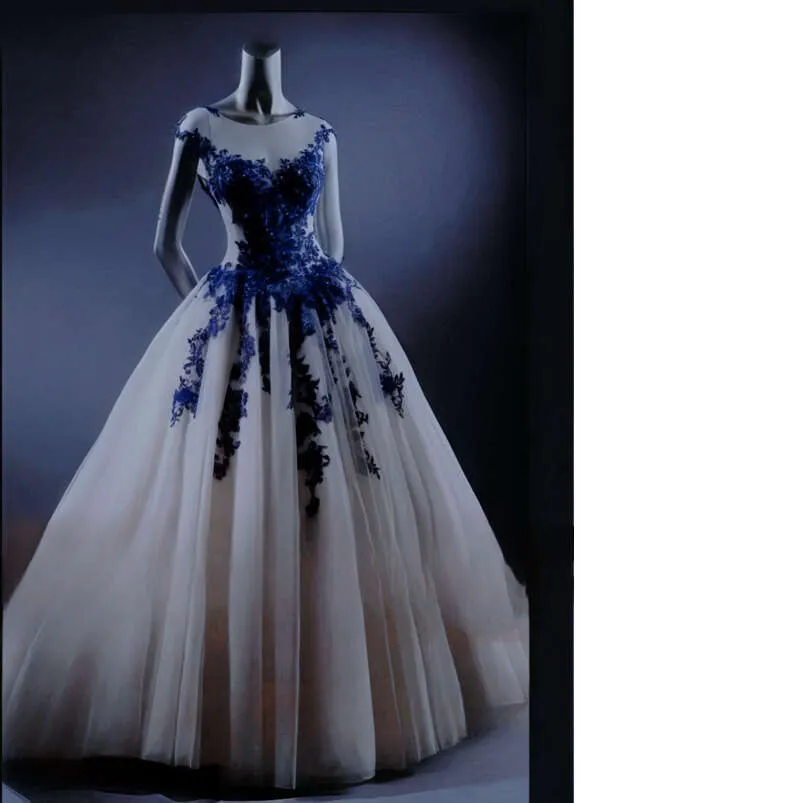 royal blue and silver wedding dress Navy Blue And Silver Wedding Dresses Navy Blue Royal Blue And Silver Wedding Gowns Navy Blue