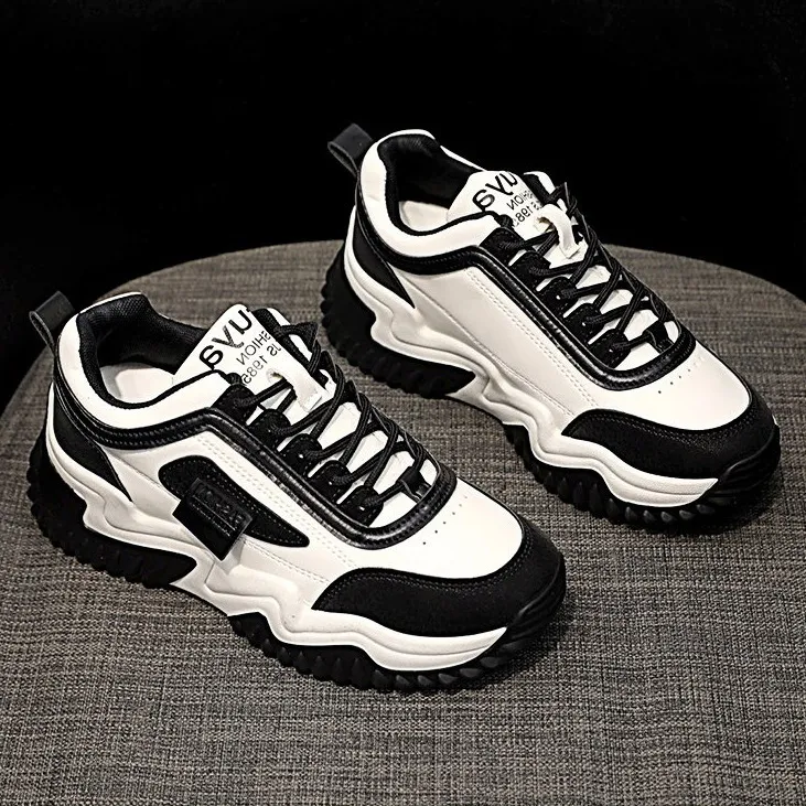 Versatile Thick Soled Dad Shoe For Women Summer New Fashion Lace Up Platform Sneakers Student Casual Sports Shoes Daily_vogvips.com