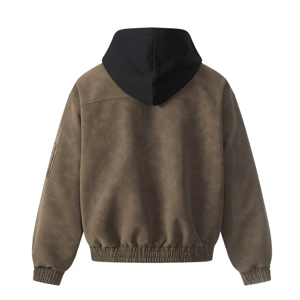 Mens Dark Style Punk Embroidered PU Leather Suede From