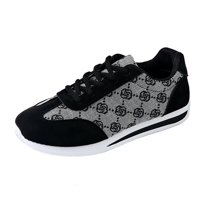 Dames casual sneakers in bruin met monogramprint, laag model, schokabsorberend, met vetersluiting._voghion.com