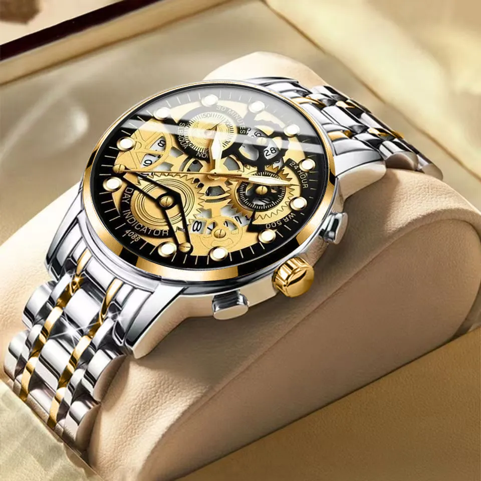 Gold Stainless Steel Analog Watch Quartz Movement Gold Stainless Steel Women main image 3