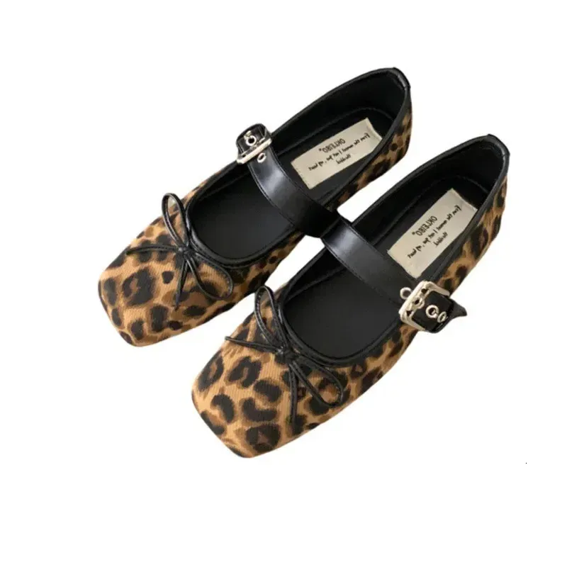 Ballerine comode da donna Ner Primavera Donna Mary Jane Moda Punta quadrata Suola morbida Flats da donna 260507_voghion.com