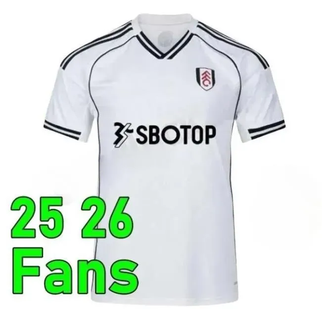 ☆ DHgate Fulham FC Kit 2025 홈/어웨이 공식 축구 유니폼 3xl 4xl