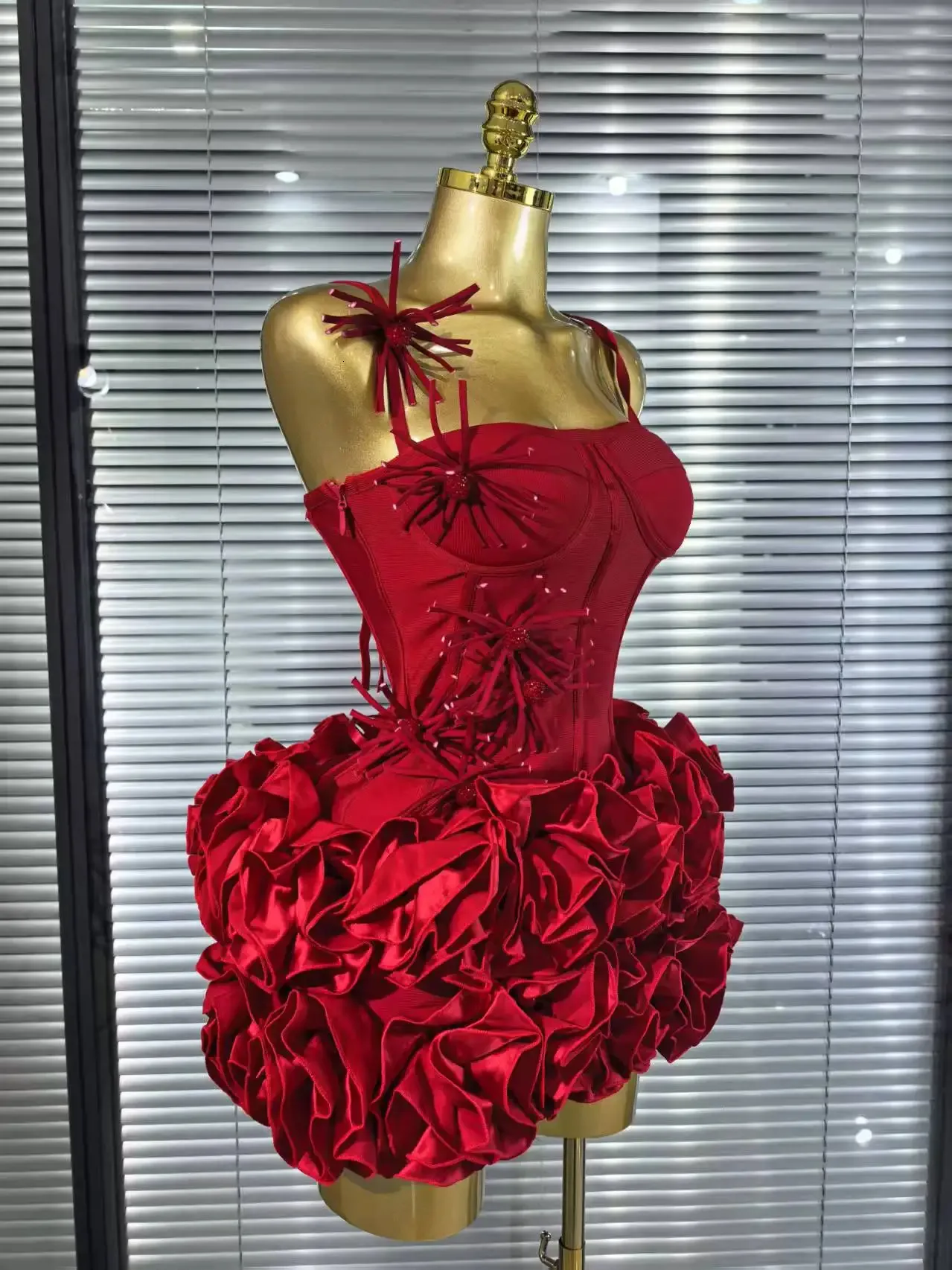 two piece bodycon bandage dress Black Red Bandage Womens Red And Black Floral Halter Bandage Set, Sexy and will pair nicely drop:RS26 RTW Drop 3 A-Line Tulle Lace Green Size:48x30
