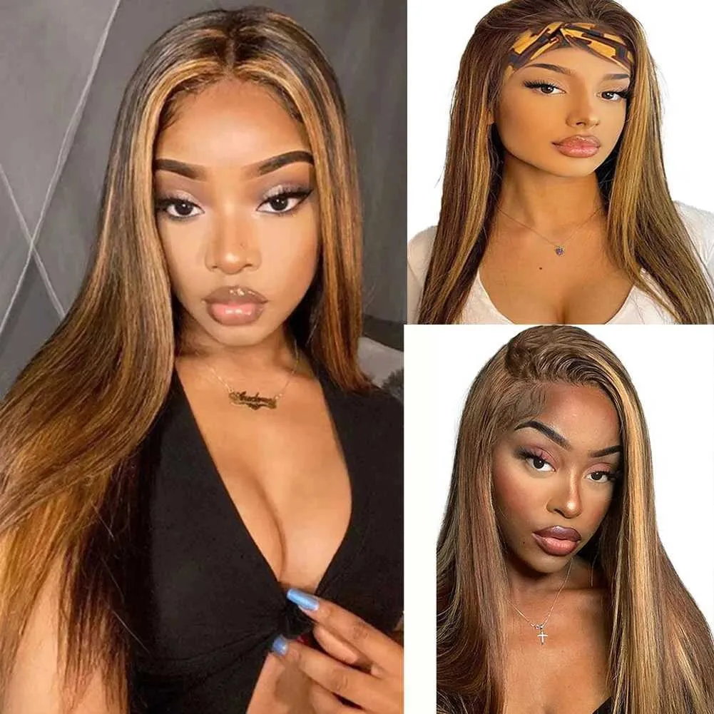 26 Inch Honey Blonde Lace Front Human Hair Wig, 13x6... From  display picture 2