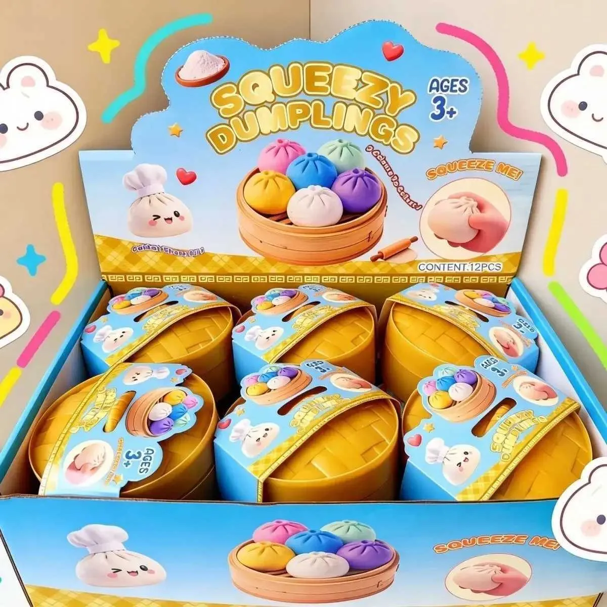 ホットグリッター団子 グリッター団子スクイーズ ボックス付き 団子