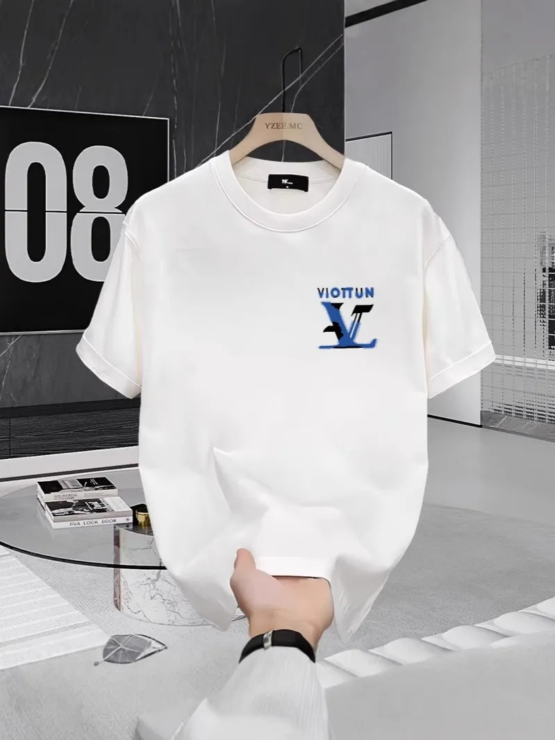 Men's Cotton Round Neck T Shirt Short Sleeve Casual Top | DHgate