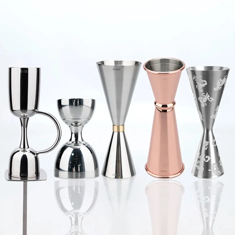 30 ml 60 ml Double Jigger 304 Edelstahl C1oz 2oz Octail-Messbecher für Barkeeper S Measure Jigger s Barzubehör 260511
