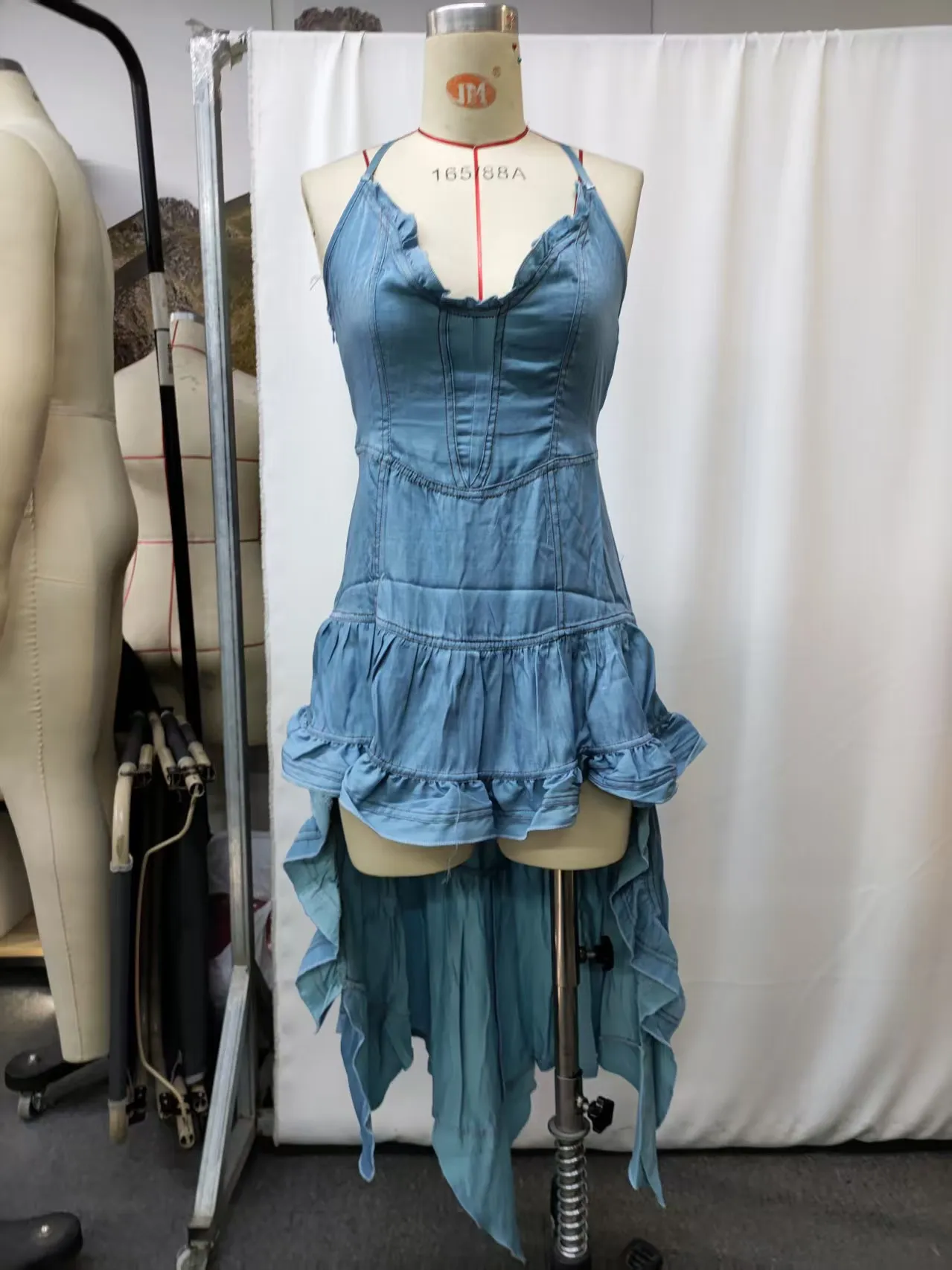 cheap white corset dresses Kadi Cotton Poplin Drop Waist Mini Dress S / 4-6 adjustable buttons The compliments wont stop My Actual Bust is:32