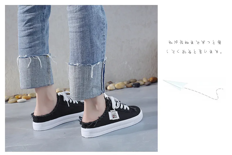 Canvas mules dames slippers instappers casual platte schoenen_voghion.com