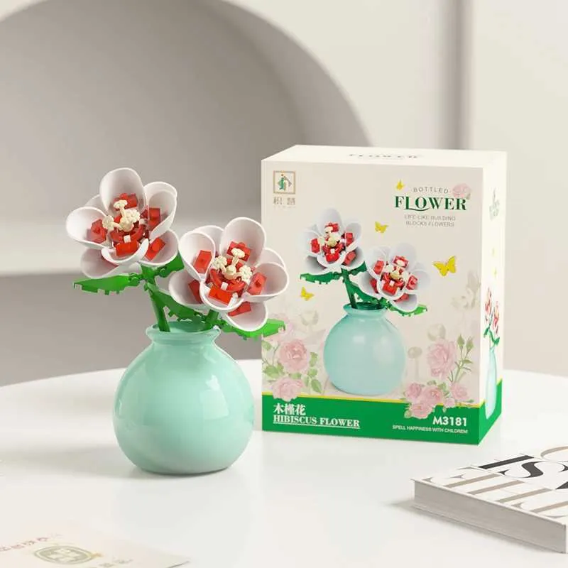 Flower Loz Blocks Eternal Flowers Set With Vase  From