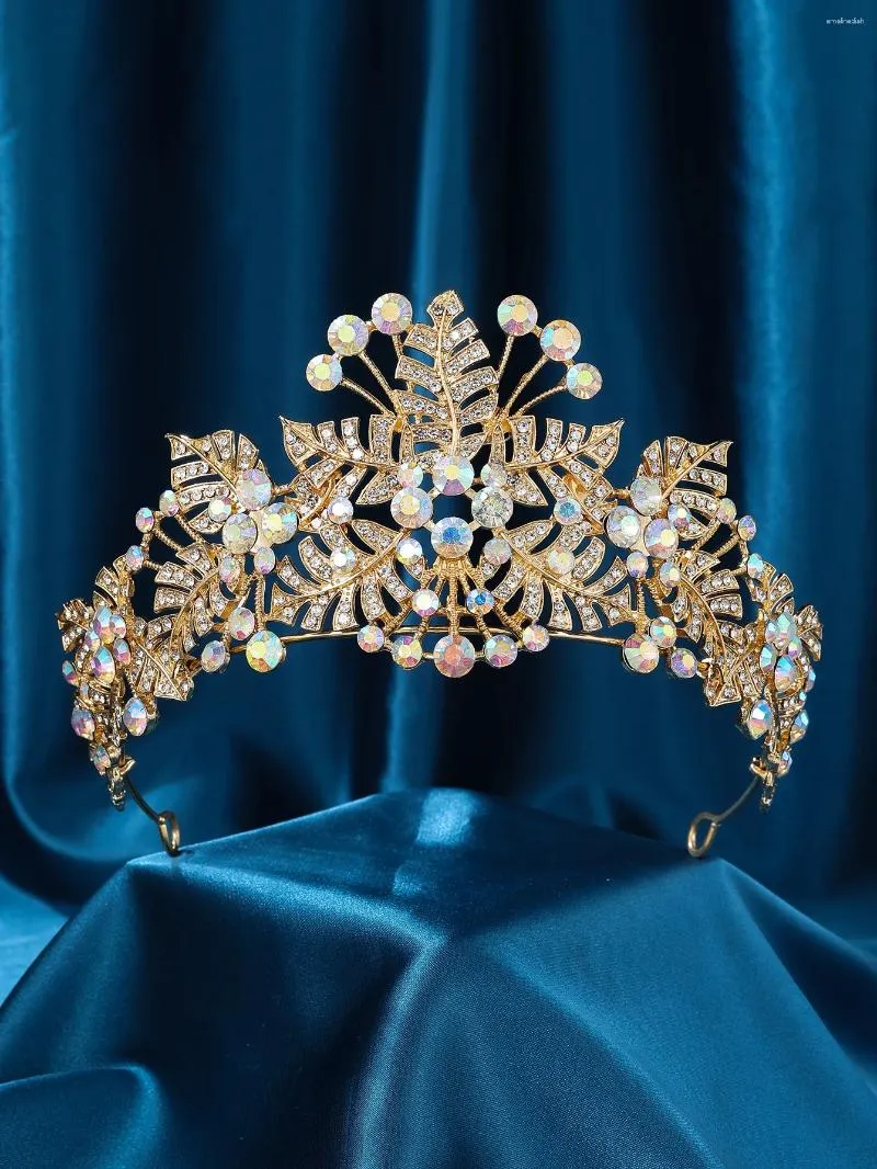 Baroque Gold Crystal Hair Clips Large Rhinestone... From 