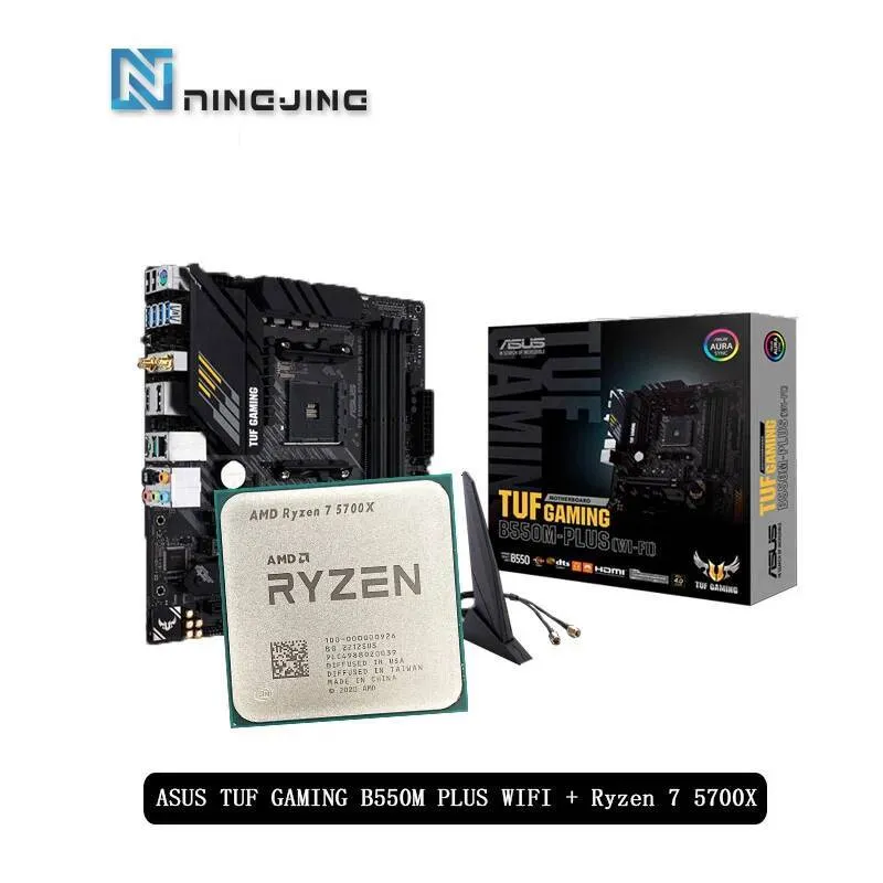 AMD R7 5700X CPU ASUS TUF GAMING B550M PLUS WIFI II Yi TL16