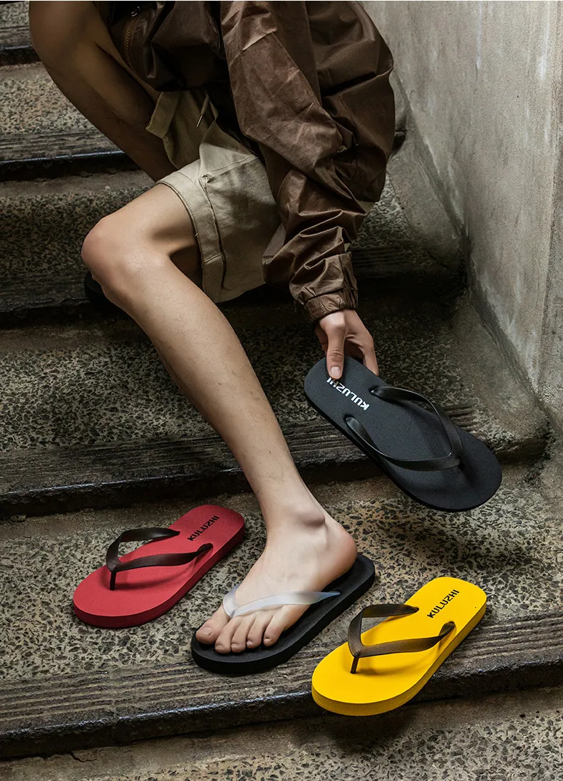 Mens Casual Flip Flops With Non-slip Rubber Sole For The Beach_voghion.com