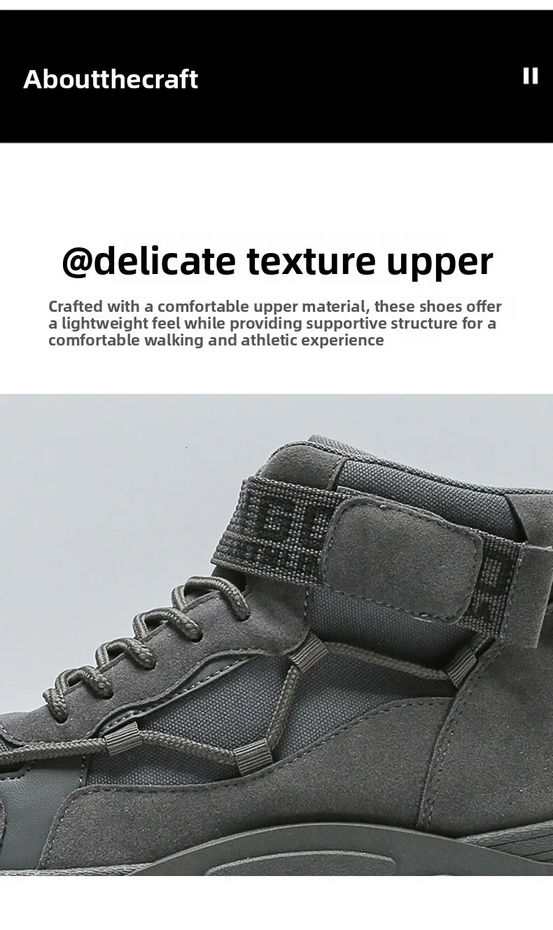 Mens Black High Top Platform Boots With Velcro Strap & Letter Print_voghion.com