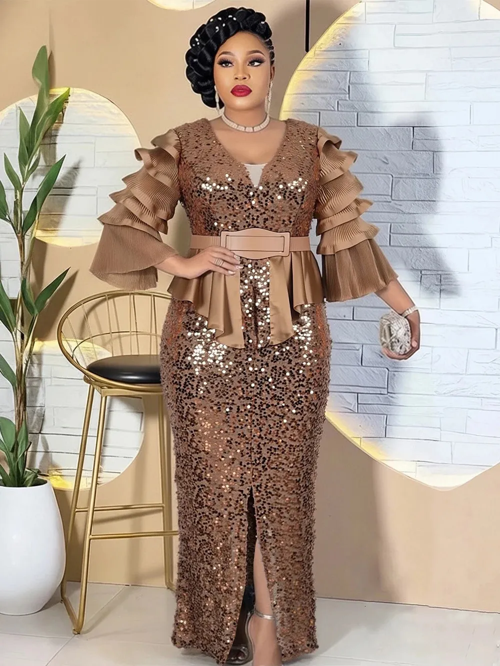 gold dashiki dress Sequin Maxi For Women African Party... From Longda01, Rs.5,622.8 female dashiki styles