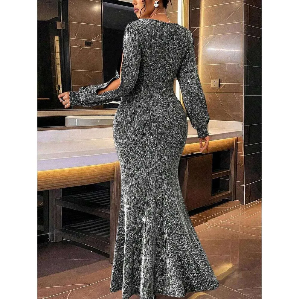 gray plus size bodycon dress Women Silver Grey V Neck Ruched Bodycon... From Dh5017046, Rs.2,412.78 Long sleeves for a