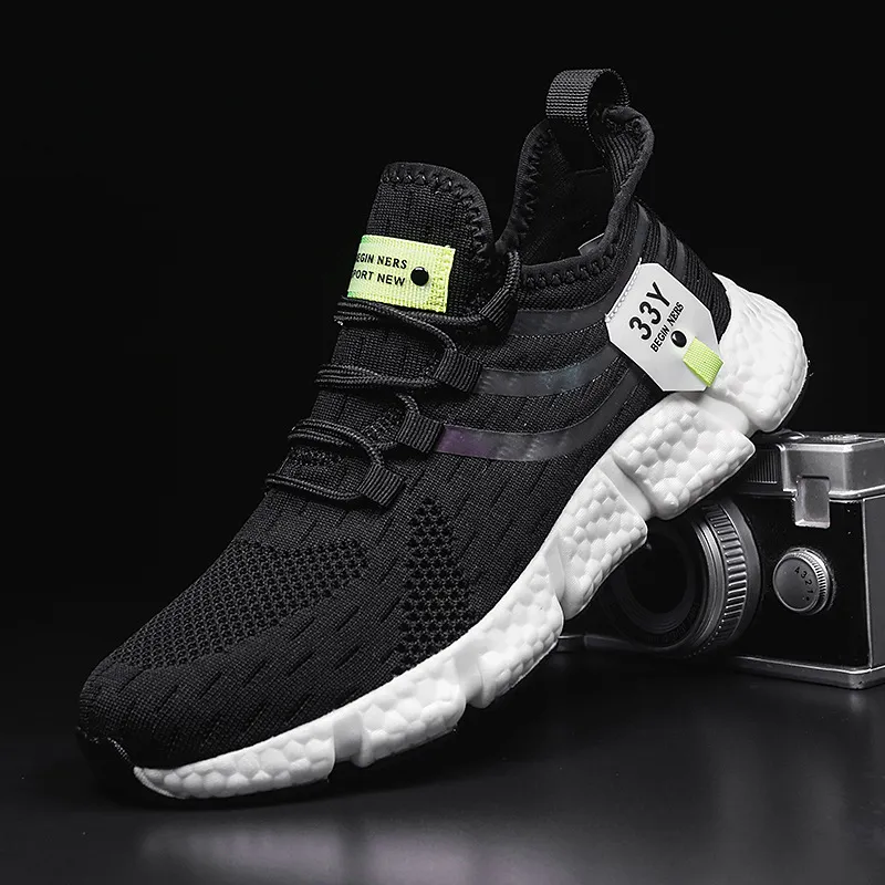 Atmungsaktive Laufschuhe aus Mesh für Damen und Herren, leichte Strick-Sportschuhe_voghion.com
