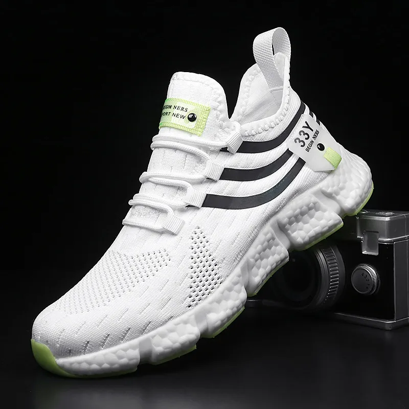 Atmungsaktive Laufschuhe aus Mesh für Damen und Herren, leichte Strick-Sportschuhe_voghion.com