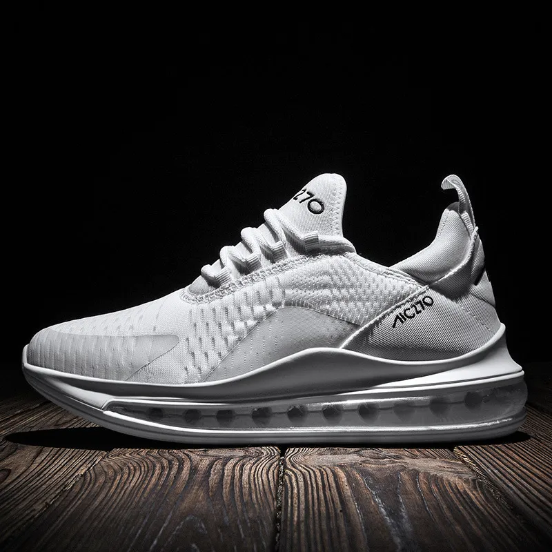 Mens Air Cushion Running Shoes Breathable Knit Athletic Sneakers_vogvips.com