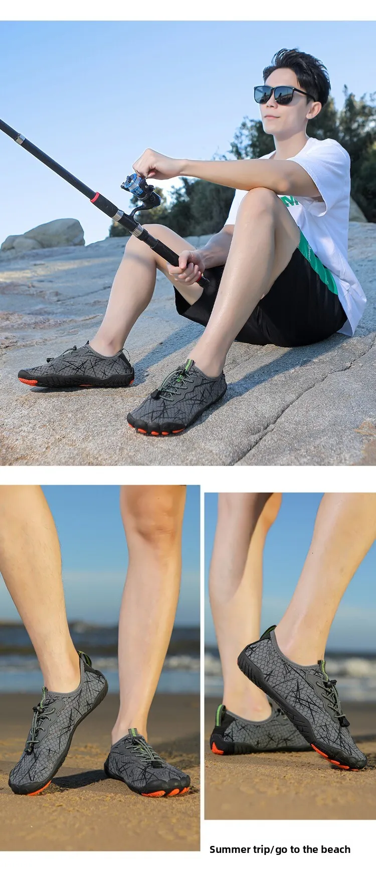 Chaussures aquatiques séchage rapide pour natation et surf plage_voghion.com