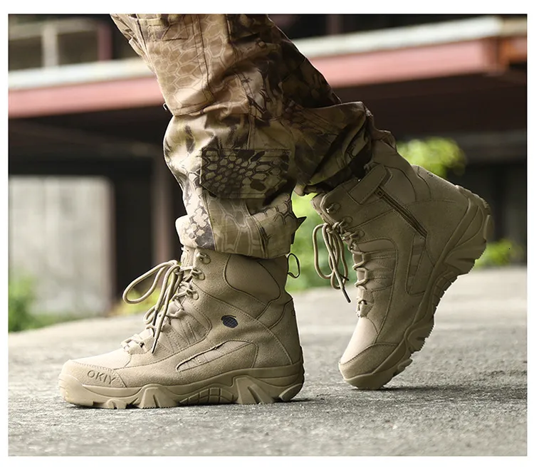 Bottes de combat tactiques pour homme chaussures de randonnée_voghion.com