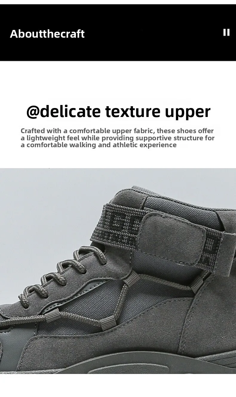 Mens Black High Top Platform Boots With Velcro Strap & Letter Print_voghion.com
