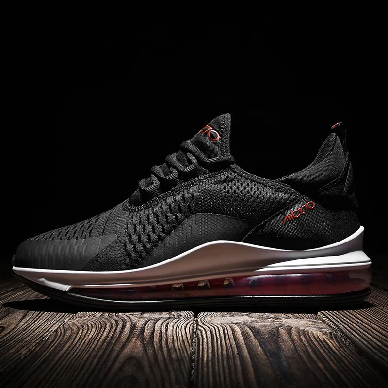 Mens Air Cushion Running Shoes Breathable Knit Athletic Sneakers_vogvips.com