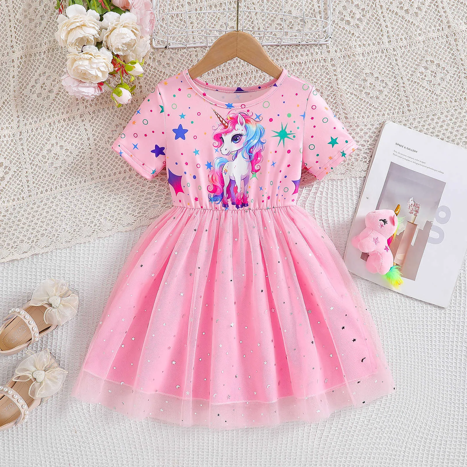 unicorn princess dress Little Adventures Doll Set with Soft Crown This Unicorn Princess doll dress with a soft crown will transform your childs doll into a mythical princess Light Up Unicorn Princess Costume