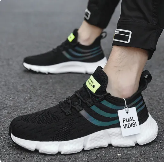 Atmungsaktive Laufschuhe aus Mesh für Damen und Herren, leichte Strick-Sportschuhe_voghion.com