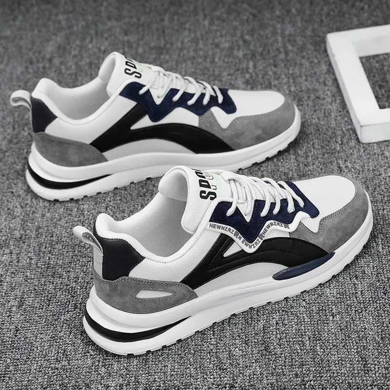 Retro-Sneaker für Herren mit Farbblock-Design, atmungsaktiv, bequem, rutschfest, dicke Sohle, ideal für den Alltag und Streetwear._voghion.com