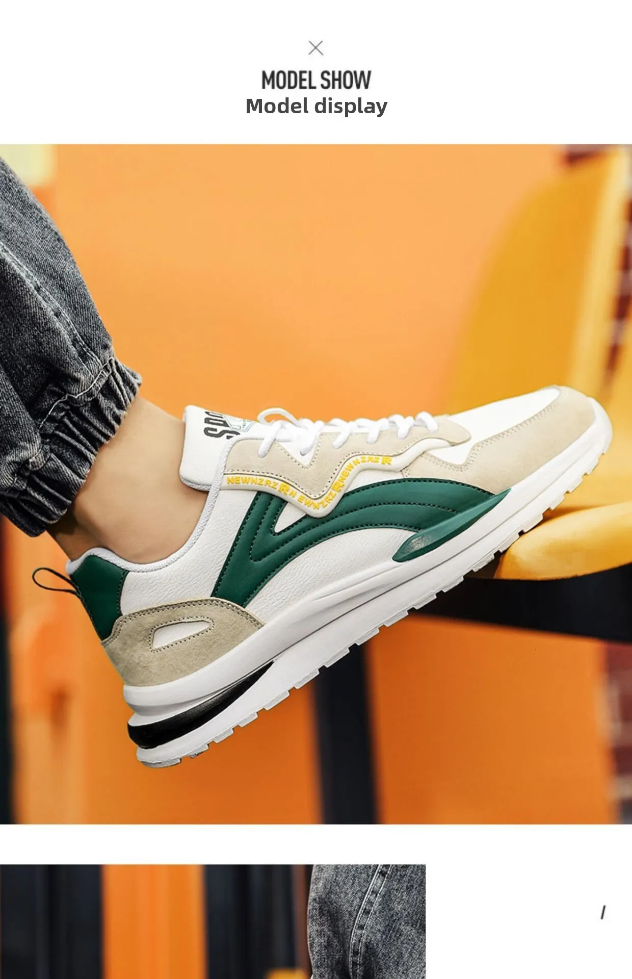 Retro Colour Block Sneaker Herren Atmungsaktive Freizeitschuhe_voghion.com