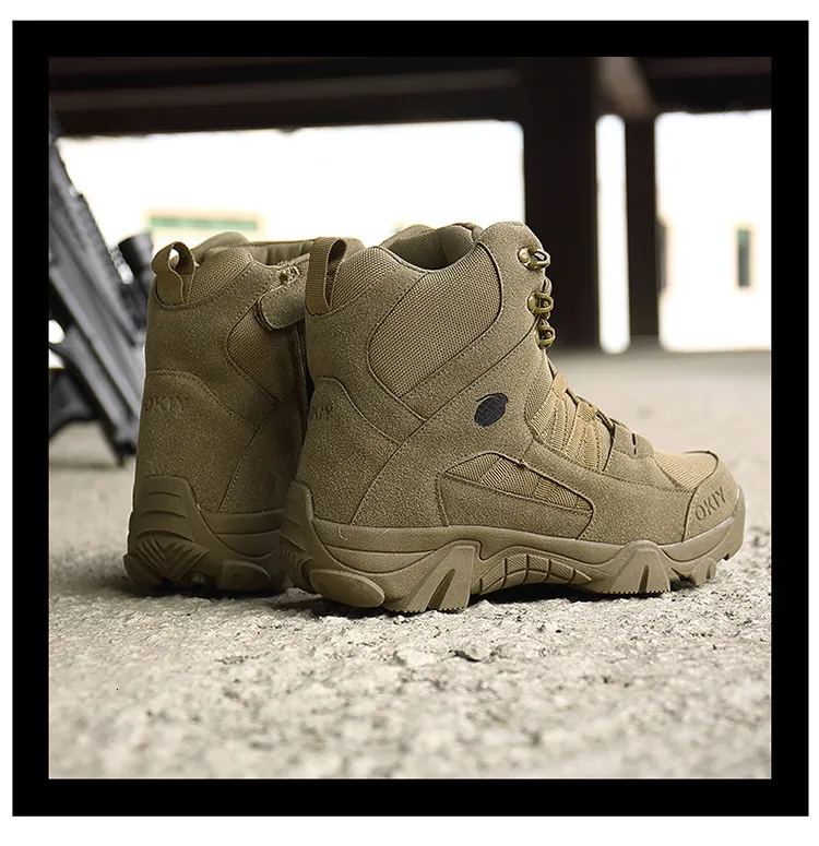 Bottes de combat tactiques pour homme chaussures de randonnée_voghion.com