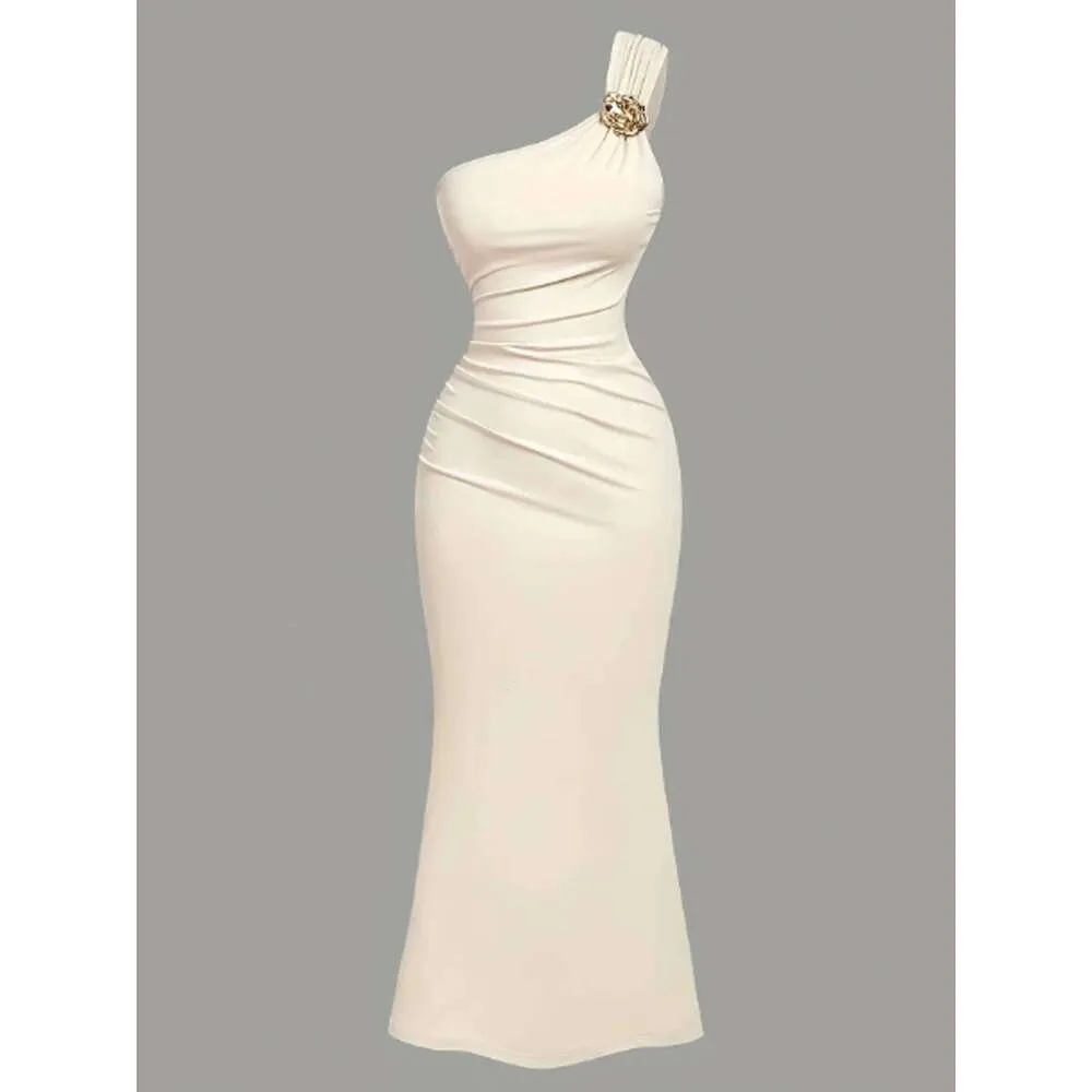brooch ruched asymmetric dress Brooch ruched asymmetric dress #explorepage #homepage