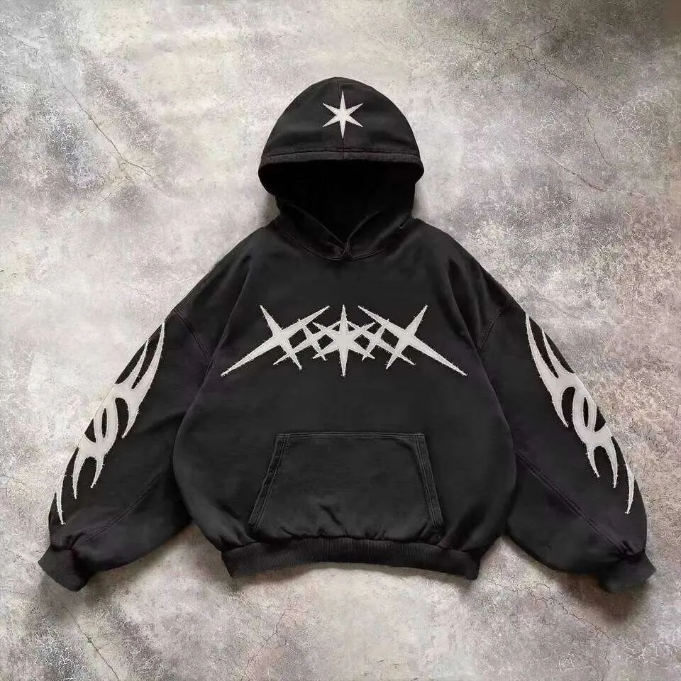 Gothic Graphic Print Hip Hop Paradox Hoodie For Men From