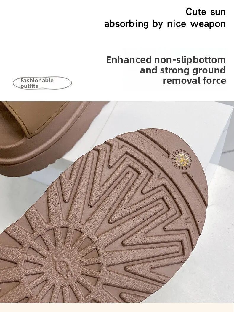Womens Trendy Y2k Chunky Sandals Comfortable Flat Shoes For Summer_voghion.com
