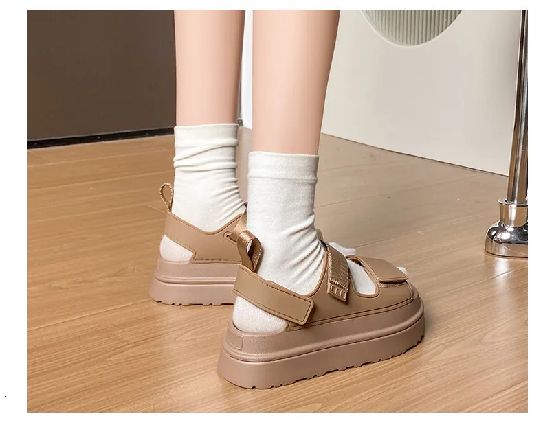 Womens Trendy Y2k Chunky Sandals Comfortable Flat Shoes For Summer_voghion.com
