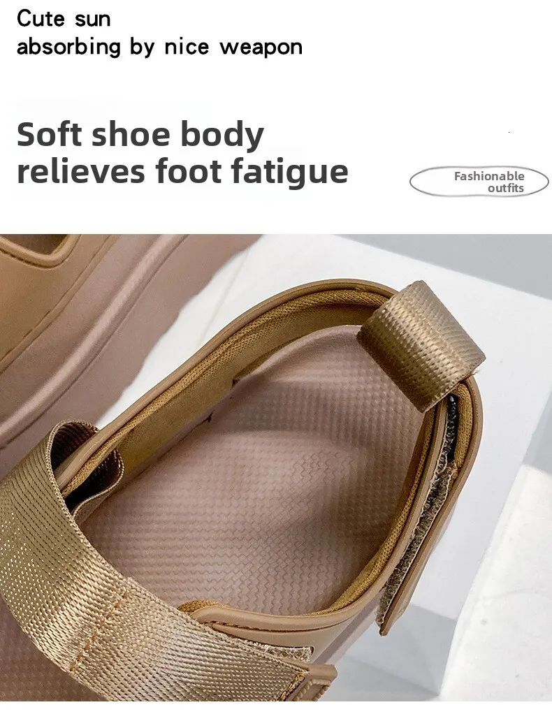 Womens Trendy Y2k Chunky Sandals Comfortable Flat Shoes For Summer_voghion.com