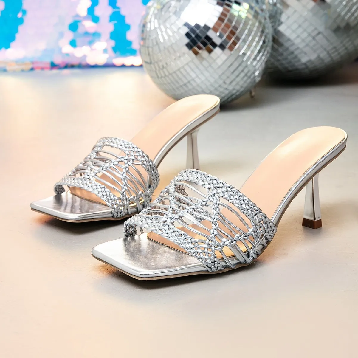 High Heeled Sandals For Women Square Toe Slim Heel Shoe Style_voghion.com