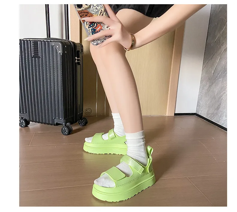 Womens Trendy Y2k Chunky Sandals Comfortable Flat Shoes For Summer_voghion.com