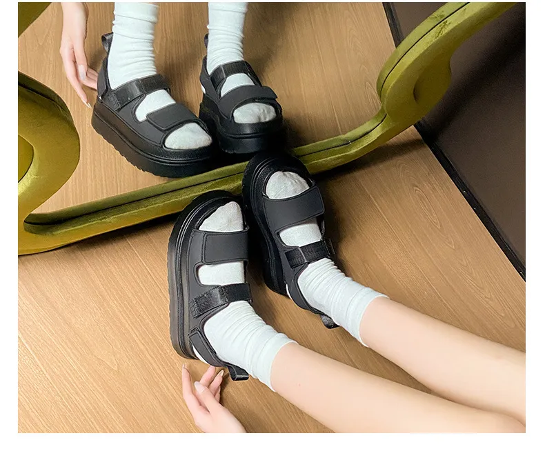 Womens Trendy Y2k Chunky Sandals Comfortable Flat Shoes For Summer_voghion.com