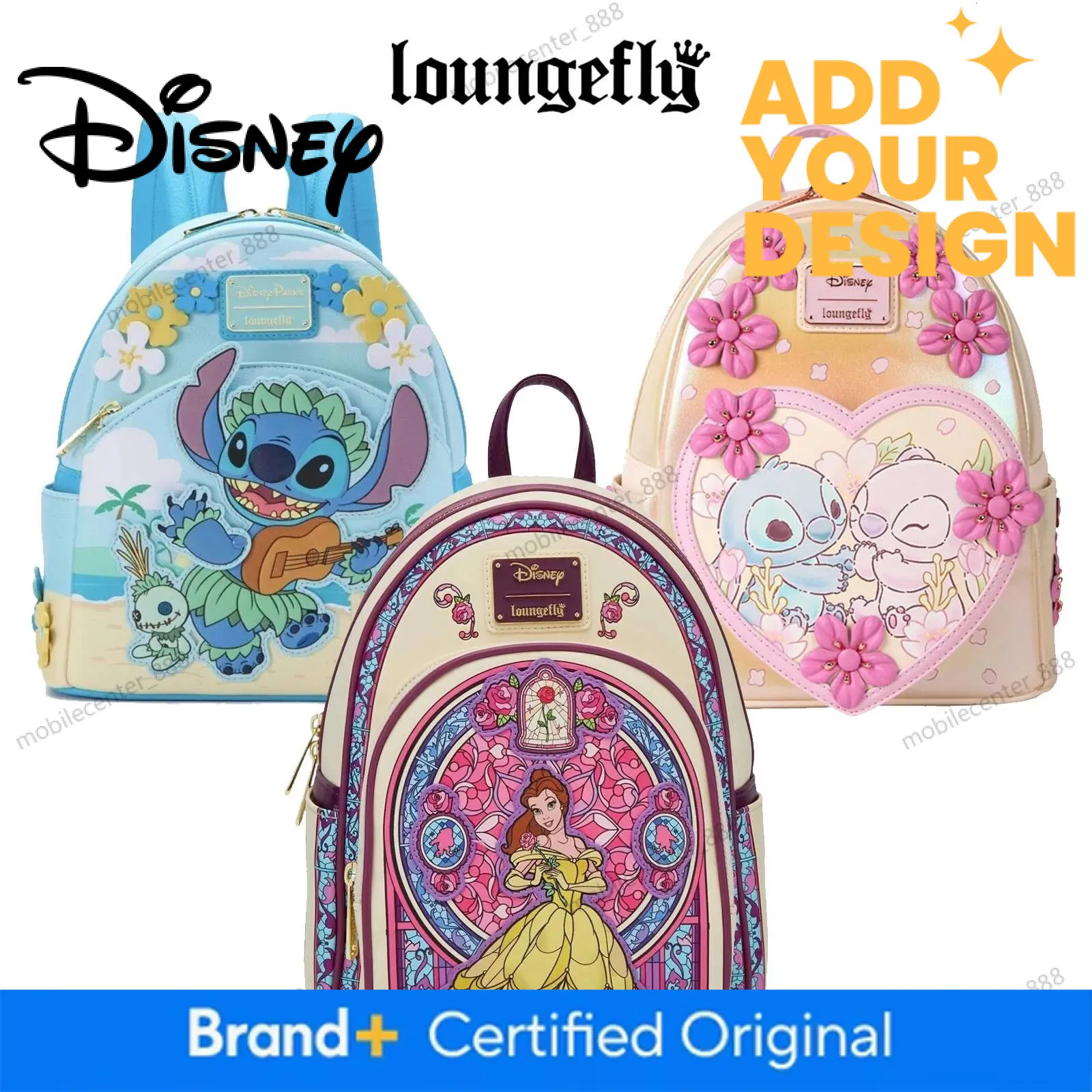Loungefly Beauty and the Beast Belle Stained Glass Portrait Mini Backpack/Wallet Disney Beauty And The Beast Belle Stained Glass Mini... From  main image 3