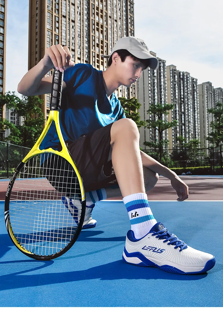Mens Professional Tennis Shoes Non Slip Cushioned Sole Breathable Upper For Court Training And Daily Sports_vogvips.com