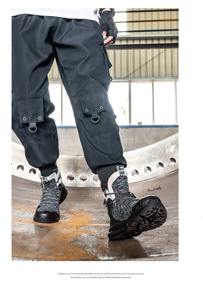 Sicherheitsschuhe für Herren mit Stahlkappe, durchtrittsicher, rutschfest, mit Luftpolstersohle, geeignet für Bau- und Industriearbeiten_voghion.com