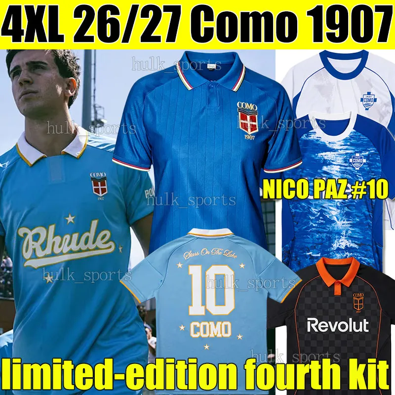 4XL 25/26/27 限定版コモ 1907 4 番目のサッカー ユニフォーム NICO
